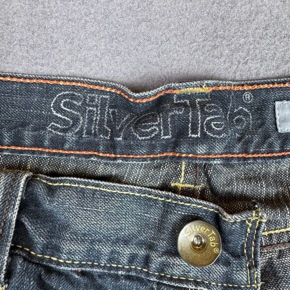 VTG Levi's SilverTab Jeans Mens 36x32 (36x30) Boot Wide Leg Denim Pants Y2K - Picture 9 of 15